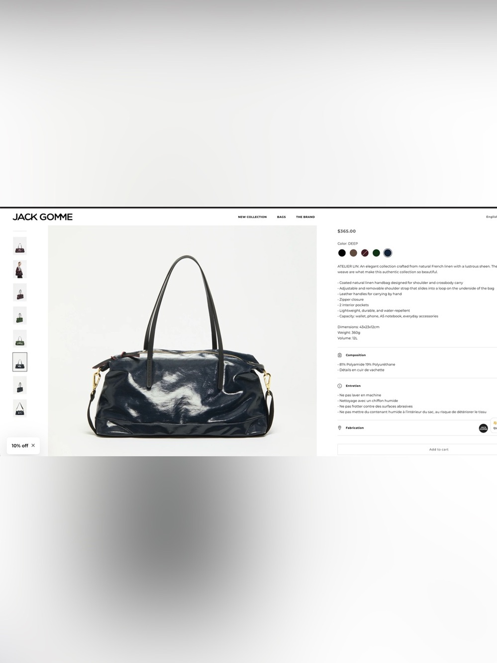 Jack Gomme Atelier Lin Crossbody/Shoulder/Handbag